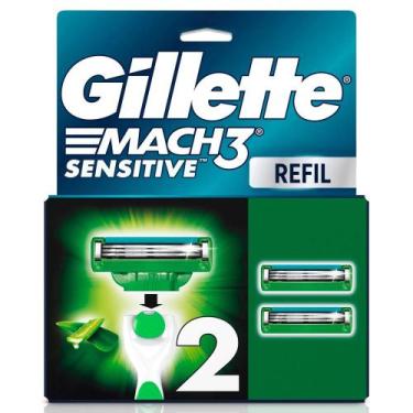 Imagem de Carga para Aparelho de Barbear Gillette Mach3 Sensitive 2 Unidades - M