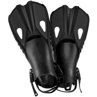 Imagem de Barbatanas de Snorkel Ajustáveis de Silicone - Nadadeiras para Salto A