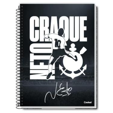 Imagem de Caderno Universitário Neto Corinthians 1 Matéria 80 Folhas Credeal, Cr