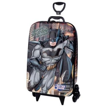 Imagem de Mochila escolar rodinha tripla 3D Batman Diplomata, Cinza