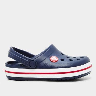 Imagem de Crocs Infantil Crocband Clog Unissex, Marinho, Vermelho, 32
