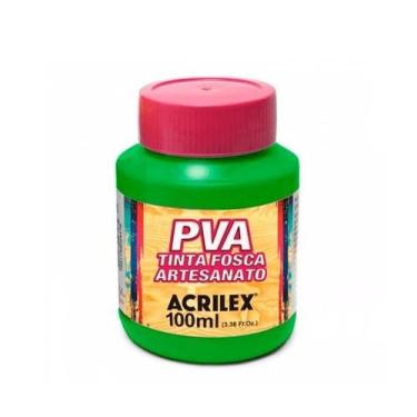 Imagem de Tinta P.V.A P/Artesanato Verde Folha 510 Acrilex 100ml Tinta P.V.A P/A