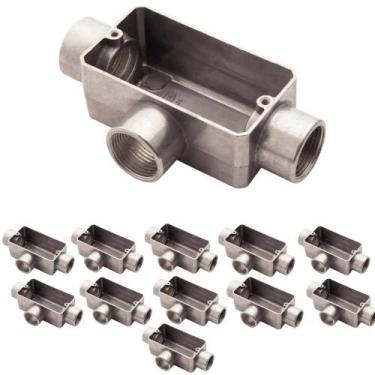 Imagem de Kit 12 Conduletes Aluminio T 3/4" Bsp S/ Tampa - Tramontina - TRAMONTI