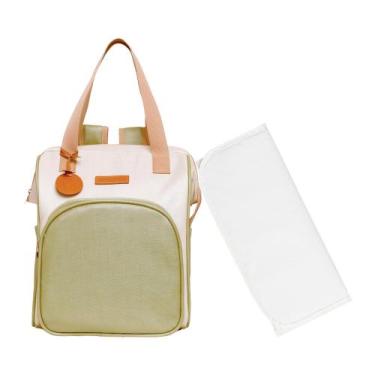 Imagem de Mochila Maternidade Média Pirulitando Trocador Petit Verde - Pirulitan