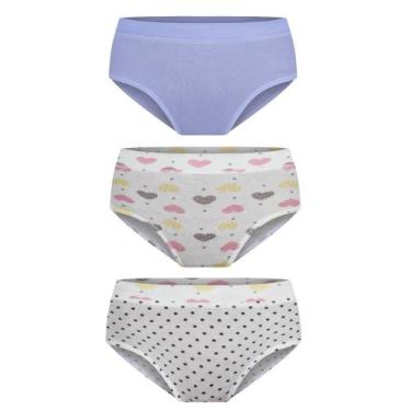Imagem de Calcinha Lobinha Infantil Estampada 18110-089 C/3, Sortido 0906, M
