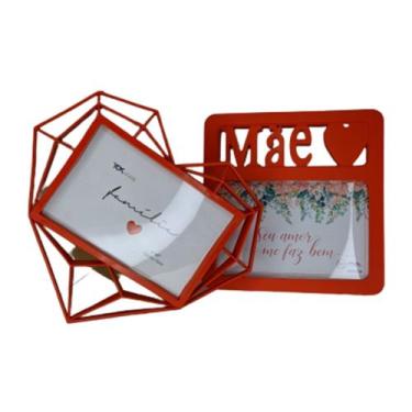 Imagem de porta retrato kit conjunto 2 und mãe presente coração - Tok House
