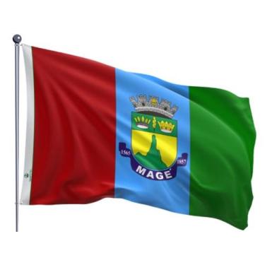 Imagem de Bandeira do Município de Magé Uma Face Estampada Tamanho 90x128cm - Qu