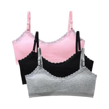 Imagem de Sutiãs De Treinamento Para Meninas Com Renda, Algodão Macio, Acolchoad