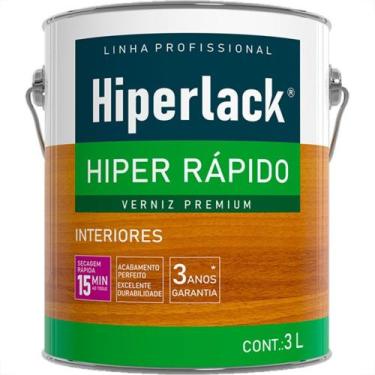 Imagem de Verniz Premium Hiperlack Hiper Rapido Alto Brilho Incolor 3L - IQUINE