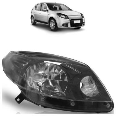Imagem de Farol Dianteiro Sandero 2012 A 2014 Máscara Negra - Automotive Imports
