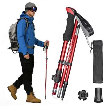 Imagem de Bastão de Caminhada Deepfeel em Alumínio 7075 Dobrável para Trekking