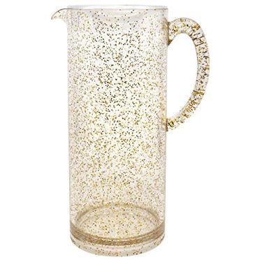 Imagem de Lillian Collection Plastic Pitcher with Handle - 60 oz. | Acrylic Ware | Gold Glitter | 1 pc.