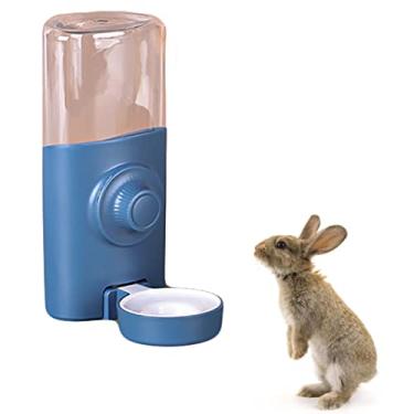 Imagem de SEIS 600 ml/200 ml Garrafa de água de hamster sem gotejamento Garrafa de água automática para pendurar Gaiola de porquinho da Guiné Dispenser de água para rato Chinchilla furão coelho ouriço (azul)