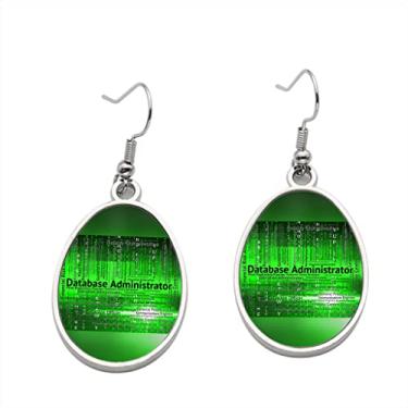 Imagem de Administrador de banco de dados significa brinco de contratação e ocupação – Brincos pendentes para meninas – Presente de festa de aniversário dos namorados