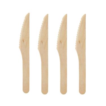Imagem de Faca Refeição de Madeira Biodegradável 16cm c/ 100 unidades