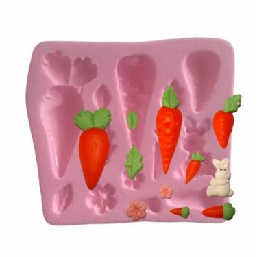 Imagem de Molde De Silicone Páscoa, Cenoura, Coelho