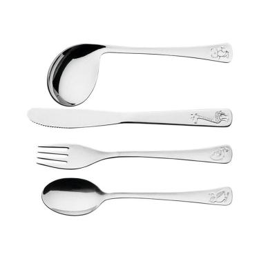 Imagem de Jogo De Talheres Infantil Aço Inox Baby 4 Peças Tramontina