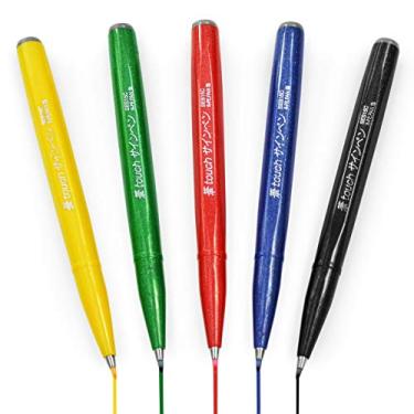 Imagem de Pentel Caneta SES15C SES15C – Ponta de pincel – Ponta de fibra – Conjunto básico de 5