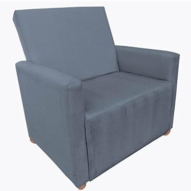 Imagem de Poltrona Cadeira De Descanso Tamanho Plus Larissa Grafitte Plus Size C/Uma Almofada - Moveis Aguias