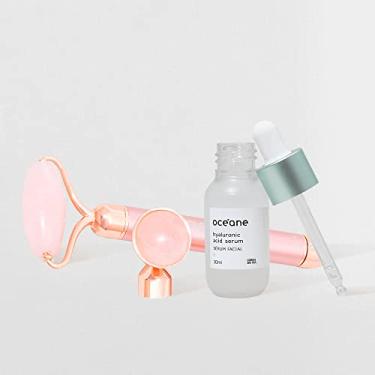 Imagem de Kit Sérum Facial com Ácido Hialurônico + Massageador Elétrico de Quartzo Rosa (2 Produtos)