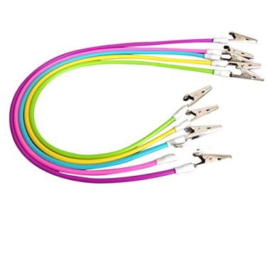 Imagem de Corrente de silicone dentário multifuncional Fodattm Clipes de metal Prendedor de guardanapo Clipes para Avental Toalha Clipe de guardanapo Cordão de pescoço Corrente de guardanapo para idosos Cor adulta aleatória (pacote com 4)