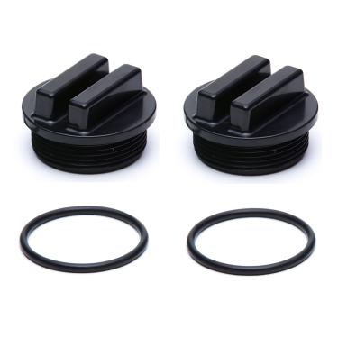 Imagem de ATIE Plugue de drenagem para piscina rosqueado de 3,8 cm preto com anel de vedação SP1022CBLK, 86202000, 190030, 27001-0022 para Hayward, Pentair, Sta-Rite Plugue Darin para filtro de piscina (pacote com 2)