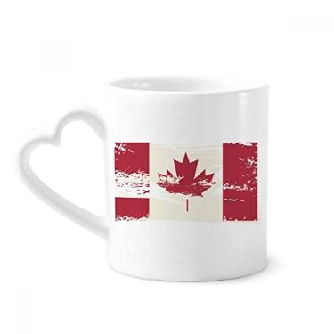 Imagem de Caneca com estampa preta e vermelha sabor canadense caneca café cerâmica copo de coração de vidro