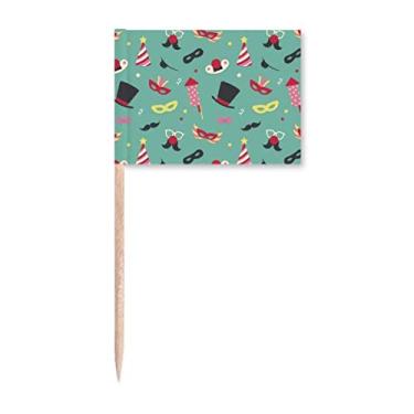 Imagem de Bowknot Brasil, elemento de carnaval, bandeira de palito, marcador para decoração de festa