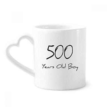 Imagem de Caneca para meninos de 500 anos de idade caneca de café cerâmica copo de coração de vidro
