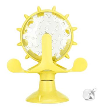 Imagem de 01 Brinquedo de vazamento de comida para animais de estimação, brinquedo quebra-cabeça de gato, vazamento de alimentos, conveniente para gatinhos, uso geral para gatos (amarelo)