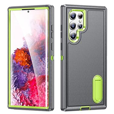 Imagem de Capa de armadura dura e resistente anti-queda para Samsung Galaxy S22 Ultra S 22 S22ultra 5G S22 Plus Capa sem impressão digital, cinza, para Galaxy S22 Plus