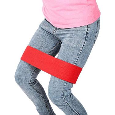 Imagem de Faixas de exercícios em laço Guia de exercícios fitness, faixas elásticas de exercícios agachamento treinamento quadril anel de resistência tornozelo pernas elásticas para yoga academia, Vermelho, Medium
