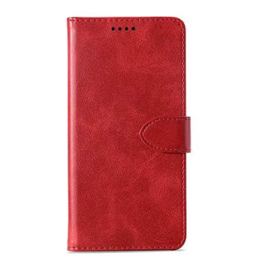 Imagem de LIYONG Capa de capa de telefone capa de couro horizontal com textura de panturrilha para Motorola Moto G6 Plus, com suporte e slots de cartão e bolsas de carteira (cor: vermelho)