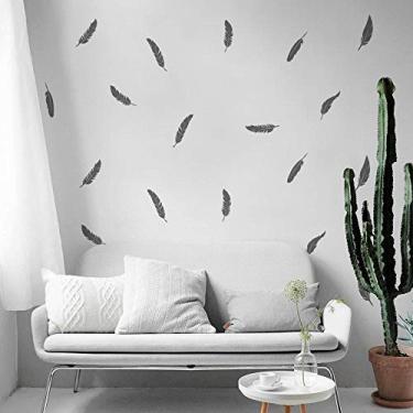 Imagem de Kit Adesivos de Parede Penas-verde-g