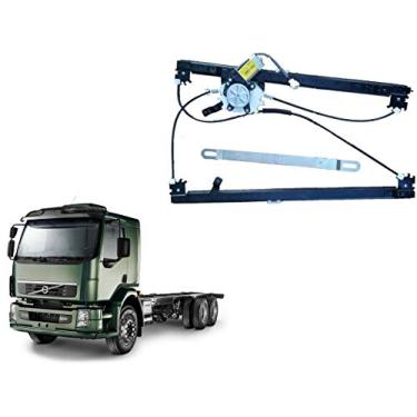 Imagem de MAQUINA VIDRO PORTA ELETRICA DIR COM MOTOR 24V para PARA VOLVO VM 2004 EM DIANTE MABUCHI PLUG BRANCO