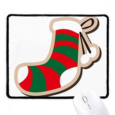 Imagem de Meia de Natal de desenho animado Mousepad com borda costurada Tapete de borracha para jogos