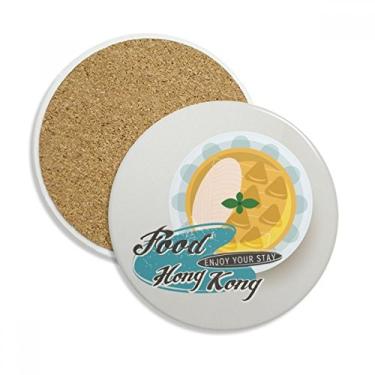 Imagem de Hong Kong Udon Noodles Caneca porta-copos China Pedra absorvente de proteção de mesa