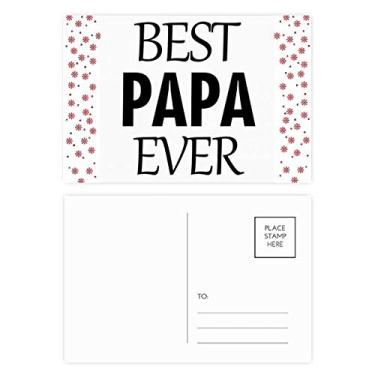 Imagem de Best Papa Ever Citação Dia dos Pais Natal Flor Celebração Cartão Postal Cartão Bênção