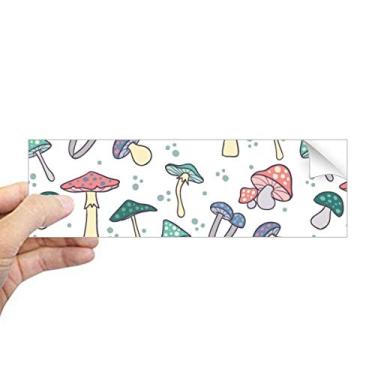 Imagem de DIYthinker Linda ilustração de cogumelo azul rosa adesivo retangular para-choque notebook decalque de janela