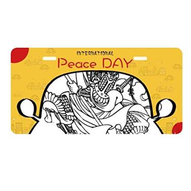 Imagem de DIYthinker Masterpiece Romance Three Kingdoms Placa de carro Decoração Dia da Paz