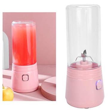 Imagem de Extrator de sucos, operação sem fio, grande capacidade, centrífuga elétrica, para escritório, piquenique, casa, cozinha, (rosa)