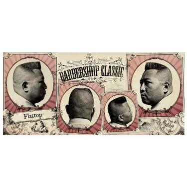 Imagem de Placa Decorativa Para Barbearias Hair Style Signature Haircuts: Flattop