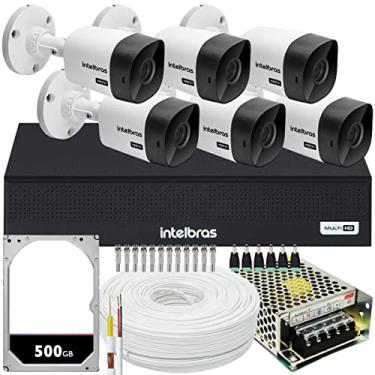 Imagem de Kit Cftv 6 Cameras Segurança Intelbras Residencial Dvr 1008c