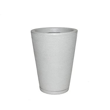 Imagem de Vaso Planta Decorativo Jardim Polietileno Coluna Redonda 33x40 Cor:Cinza