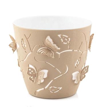 Imagem de Vaso de Flores Plantas Cachepot 3D Floreira de Mesa Decor 2,5L Plasvale Borboletas