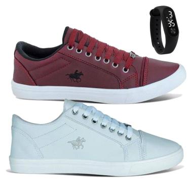 Imagem de Kit 2 Sapatênis Casual Masculino Tenis Polo Energy + Relógio
