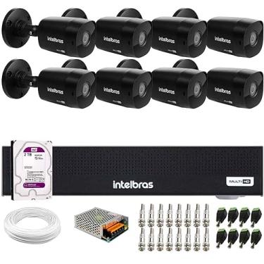 Imagem de Kit 8 Câmeras Intelbras Vhd 1230 B Full Hd 1080p Bullet Black G7 Visão Noturna 30m Proteção Ip67 + Dvr Intelbras Mhdx 3008-c 8 Canais + Hd 2tb Purple