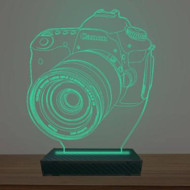 Imagem de Luminária Led 3d Máquina fotográfica Abajur Luxo