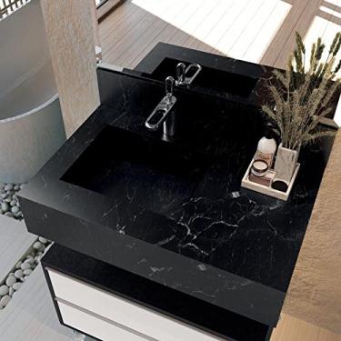 Imagem de Bancada em Porcelanato para Banheiro 80cm Max com Cuba Esculpida