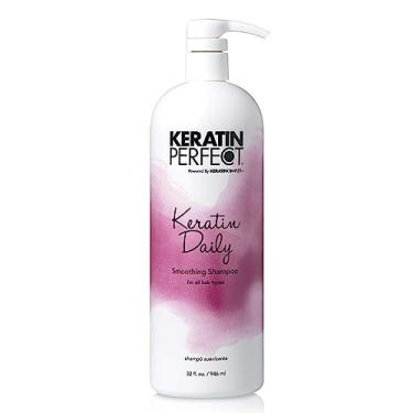 Imagem de Keratin Perfect Shampoos Daily Smoothing - Fights Frizz, Limpeza Suave - Prolonga o Tratamento de Queratina - Sem Adição de Sulfatos ou Cloreto de Sódio - 947 g